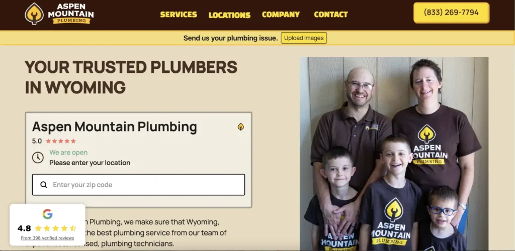Aspen Mountain Plumbing Website